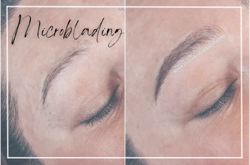 Before and after microblading