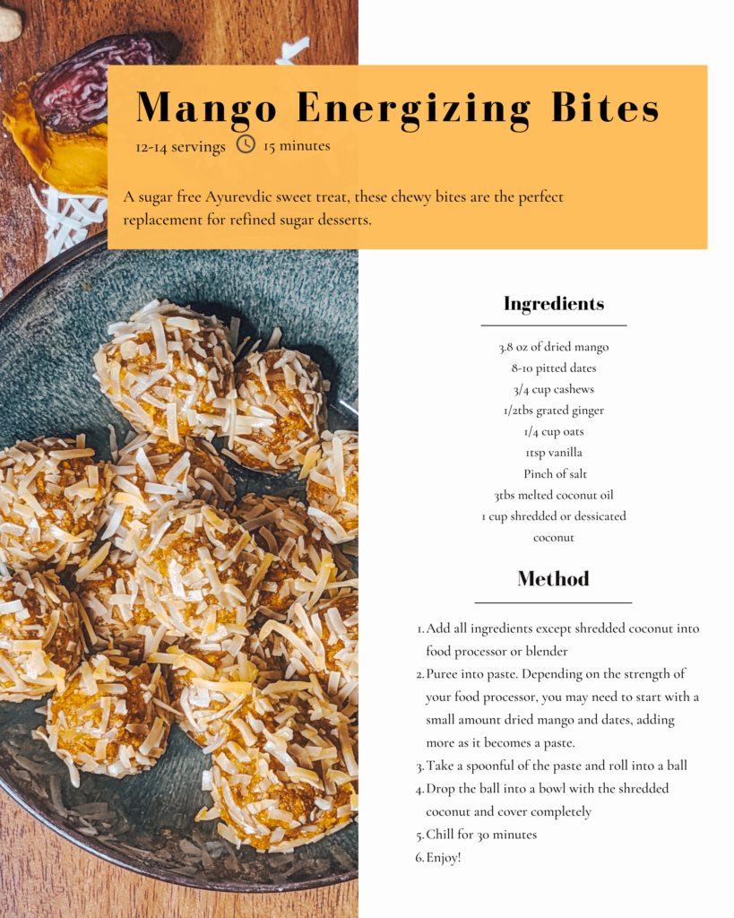 Ayurvedic Mango Energizing Bites Recipe