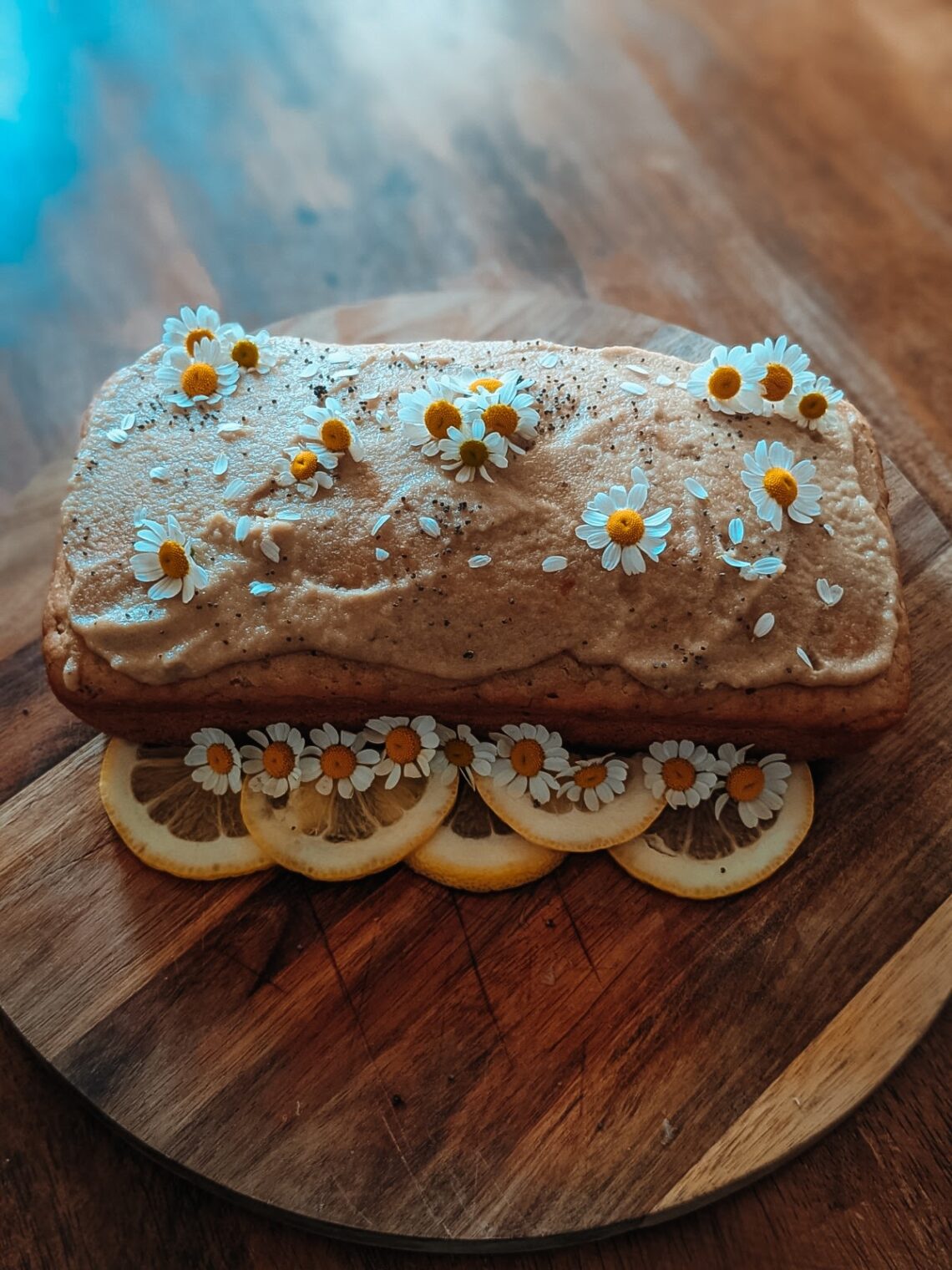 Lemon Poppy Seed Bread with Vegan Chamomile Frosting blog image