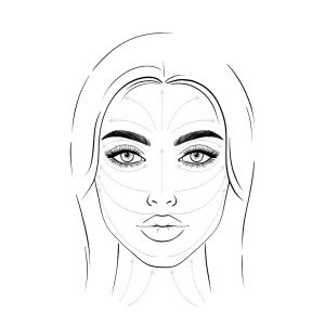 Facial massage techniques & direction diagram