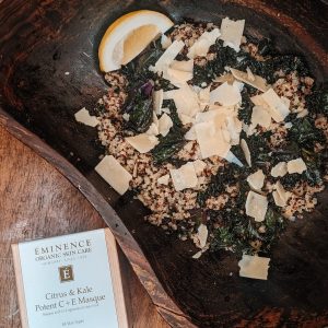 Lemon & Garlic Caramelized Quinoa and Kale Salad