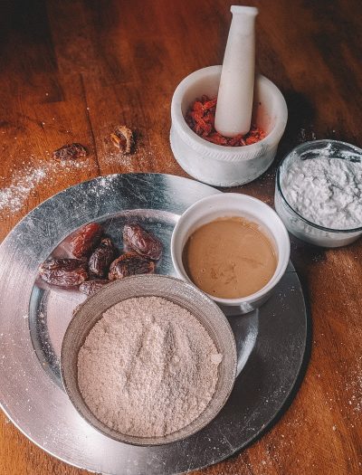 Ingredients for Ayurvedic Full Moon Cookies with Coconut Cream Frosting